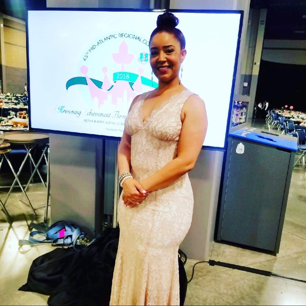 Glitter Lace Trumpet Dress Size 9